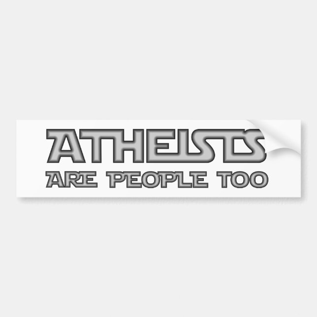 Atheisten sind Leute auch Autoaufkleber (Vorne)