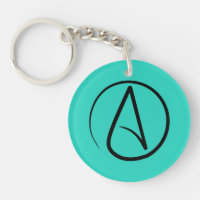 Atheistensymbol: schwarz auf Verdigris