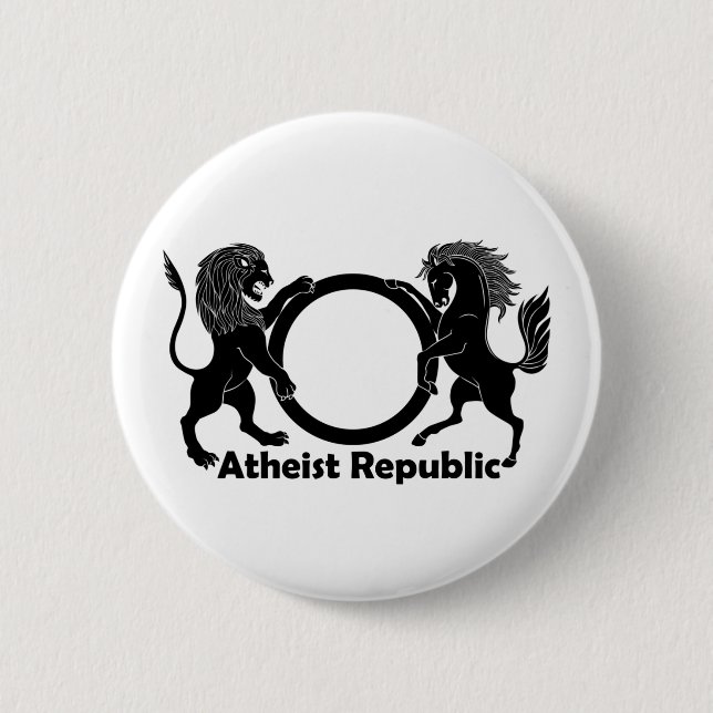 Atheistische Republik Button (Vorderseite)