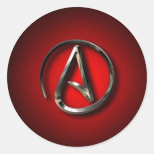 Atheistische Symbol-Aufkleber Runder Aufkleber