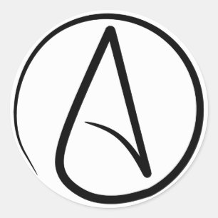 Atheistische Symbol-Aufkleber Runder Aufkleber