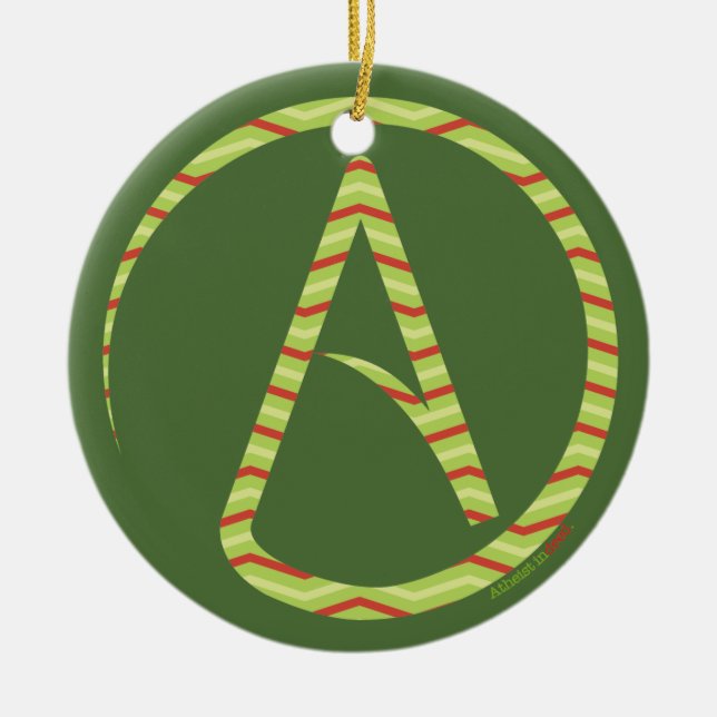 Atheistische Symbol-Baum-Verzierung Keramikornament (Vorne)