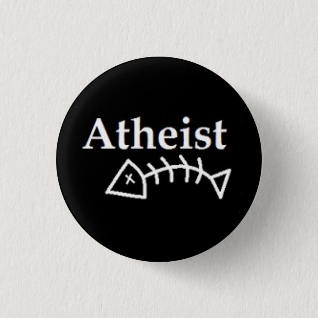 Atheistische tote Fische Button (Vorderseite)