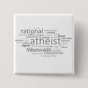 Atheistische Wolke Button