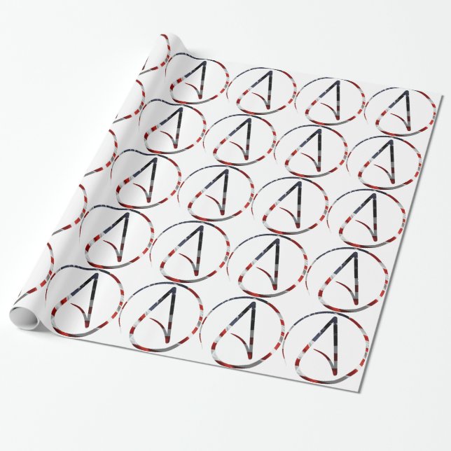 Atheistischer Amerikaner Geschenkpapier (Ungerollt)