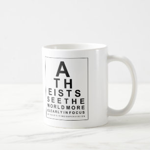Atheistischer Augen-Test Kaffeetasse