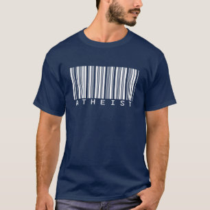Atheistischer Barcode-T - Shirt für dunkle Farben