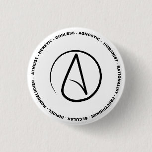 Atheistischer Knopf Button