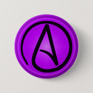 Atheistischer Logoknopf Button