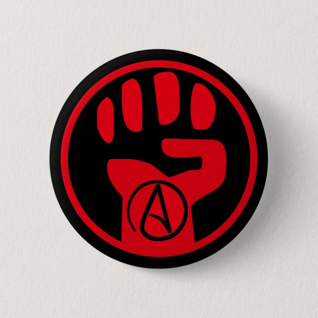 Atheistischer Powerknopf Button (Vorderseite)