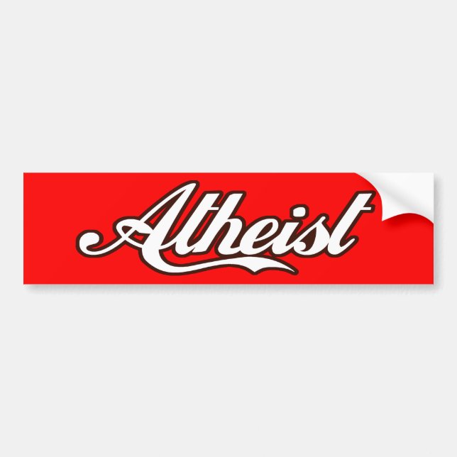 Atheistischer Retro Entwurf Autoaufkleber (Vorne)