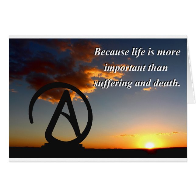 Atheistischer Sonnenuntergang (Vorderseite (Horizontal))