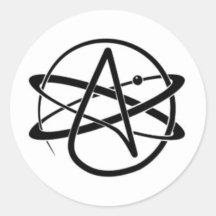 Atheistischer Symbol-Aufkleber Runder Aufkleber