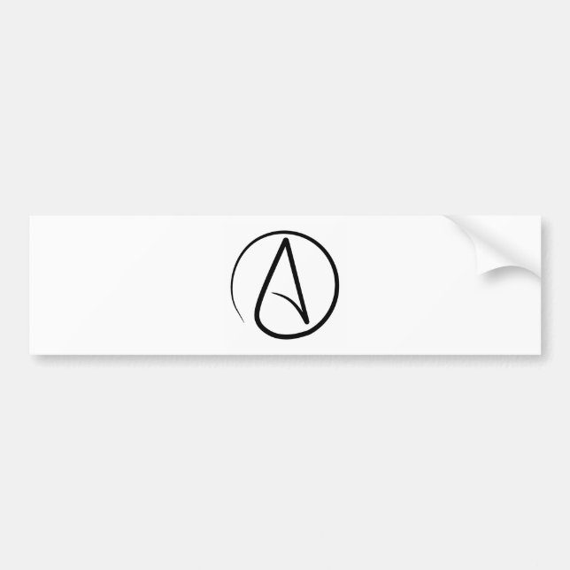 Atheistischer Symbol-Autoaufkleber Autoaufkleber (Vorne)