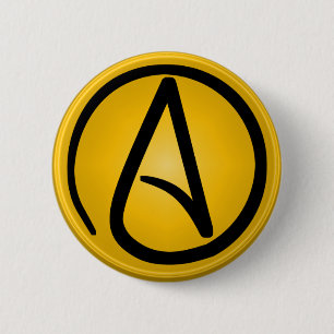 Atheistischer Symbolknopf Button