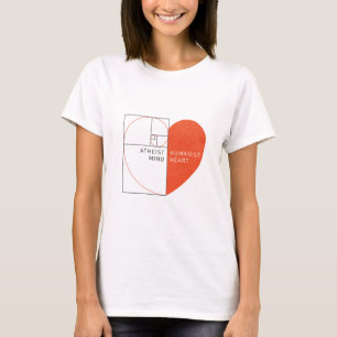 Atheistischer Verstand, Humanist-Herz T-Shirt