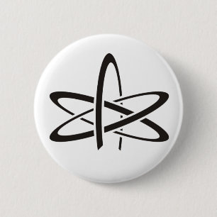 Atheistisches Atom Button