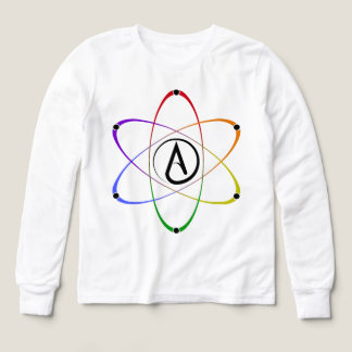 Atheistisches Atom-Symbol Regenbogen Schwarz
