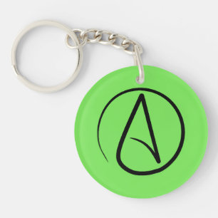 Atheistisches Symbol: Kalkgrün Schlüsselanhänger