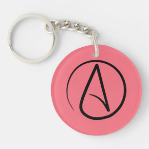 Atheistisches Symbol: Korallenschwarz Schlüsselanhänger