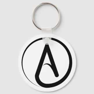 Atheistisches Symbol Schwarz Schlüsselanhänger