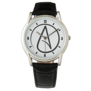 Atheistisches Symbol-Weiß Armbanduhr