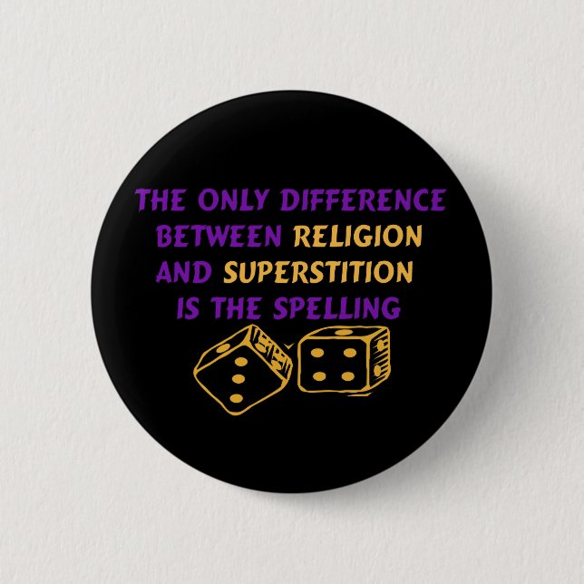 Atheistisches Zitat Button (Vorderseite)