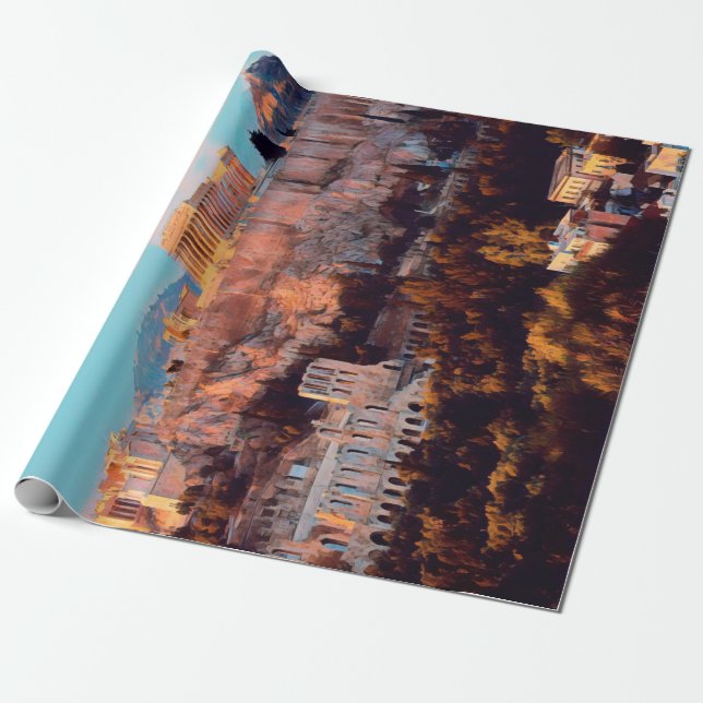 Athen - Akropolis - Panorama - Geschenkpapier (Ungerollt)