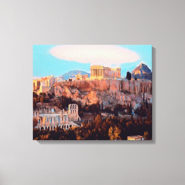 Athen - Akropolis - Panorama - Leinwanddruck (Vorderseite)