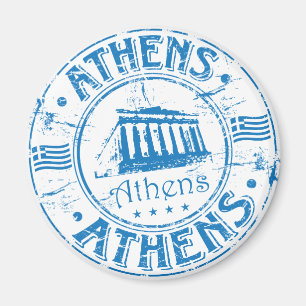 Athen-Briefmarke Magnet