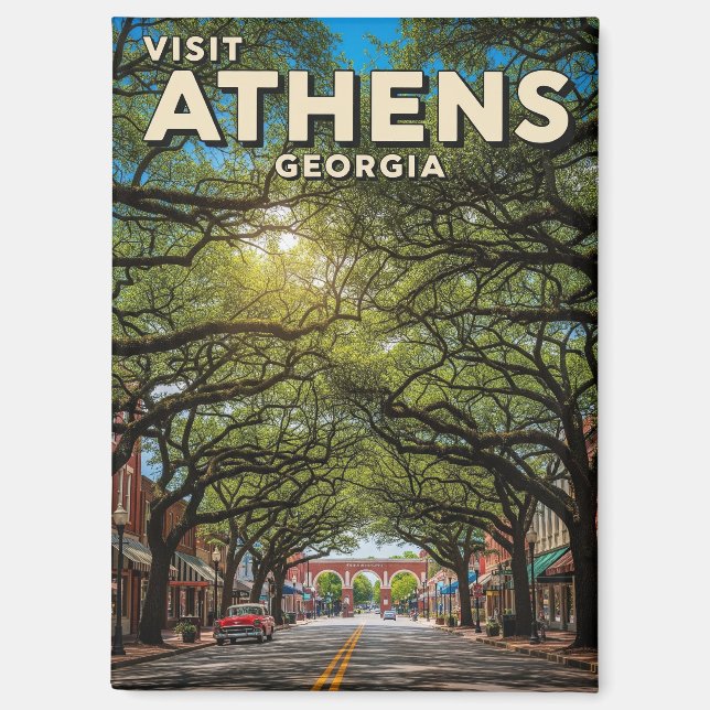 Athen Georgia Reise Magnet (Vorderseite)
