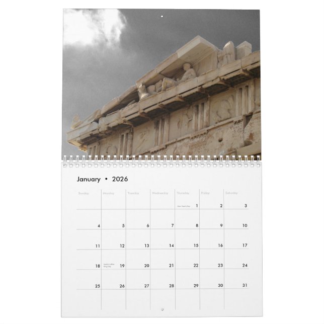 Athen/Griechenland Kalender (Jan 2026)