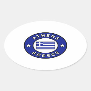 Athen Griechenland Ovaler Aufkleber