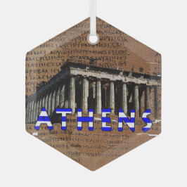 Athen Griechenland Parthenon Akropolis Ornament Aus Glas