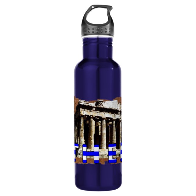 Athen Griechenland Parthenon Edelstahlflasche (Vorderseite)