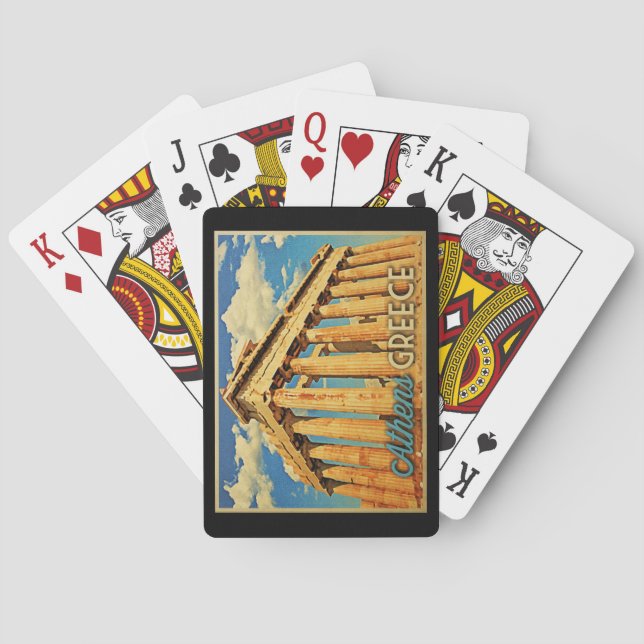 Athen Griechenland Parthenon Spielkarten (Rückseite)