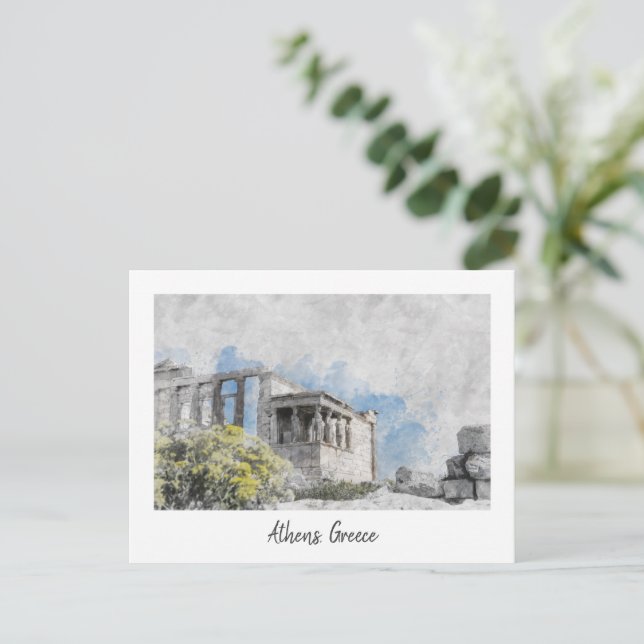 Athen Griechenland Postkarte - Antiker Stadtaufent (Stehend Vorderseite)