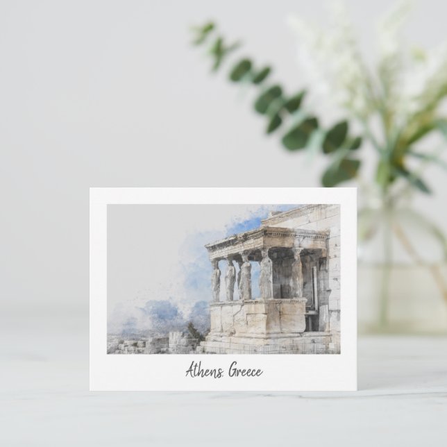 Athen Griechenland Postkarte - Antiker Stadtaufent (Stehend Vorderseite)