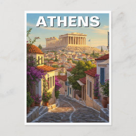 Athen Griechenland Reise Postkarte