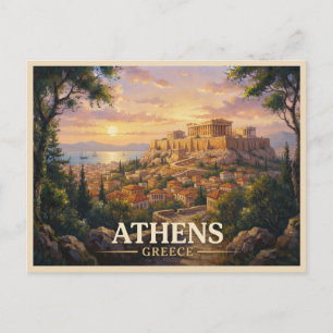 Athen Griechenland Reise Postkarte