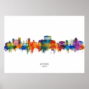Athen Griechenland Skyline Poster
