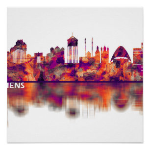 Athen Griechenland Skyline Poster
