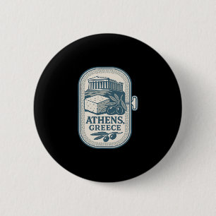 Athen Griechenland Souvenir Griechischer Käse Und  Button