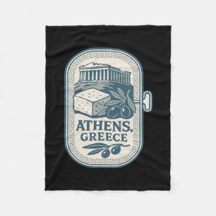 Athen Griechenland Souvenir Griechischer Käse Und Fleecedecke