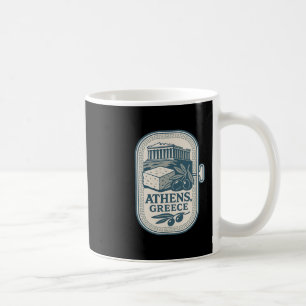 Athen Griechenland Souvenir Griechischer Käse Und Kaffeetasse