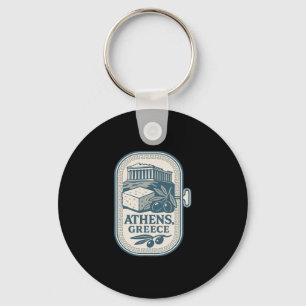 Athen Griechenland Souvenir Griechischer Käse Und Schlüsselanhänger