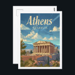 Athen Griechenland Vintag Berühmter Reiseort Postkarte<br><div class="desc">Athen Griechenland Vintag Berühmter Reiseort</div>
