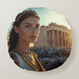 ATHEN - GRIECHISCHE GÖTTIN RUNDES KISSEN