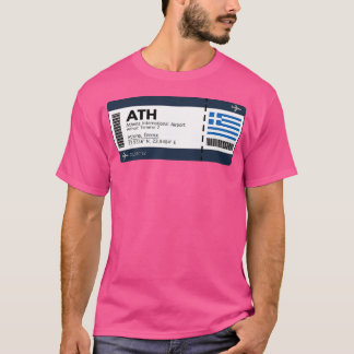 Athen International Airport Boarding Pass Tic T-Shirt