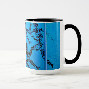 Athen-Marathon-Blaupause Tasse